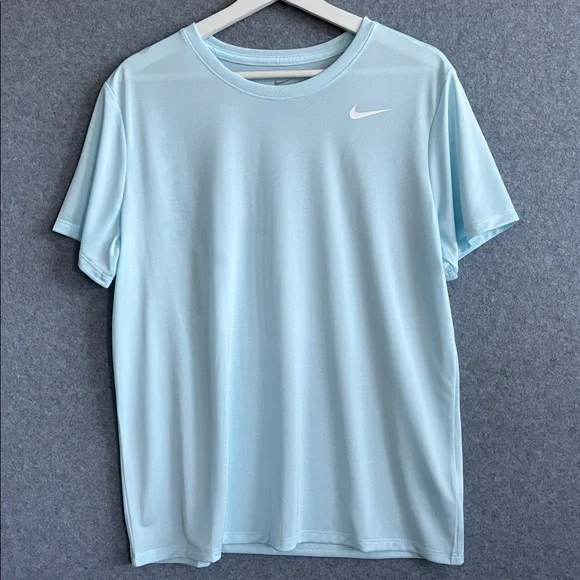 NWT Nike Dri-Fit Womens Training Top L Sky Blue - Picture 1 of 12